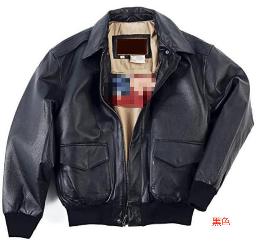 Aviation Style Faux Leather Jacket