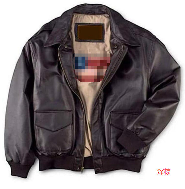 Aviation Style Faux Leather Jacket