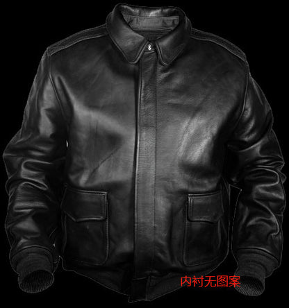 Aviation Style Faux Leather Jacket