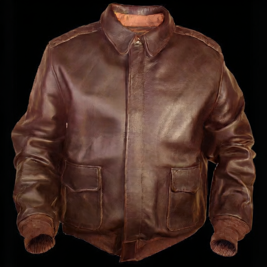 Aviation Style Faux Leather Jacket