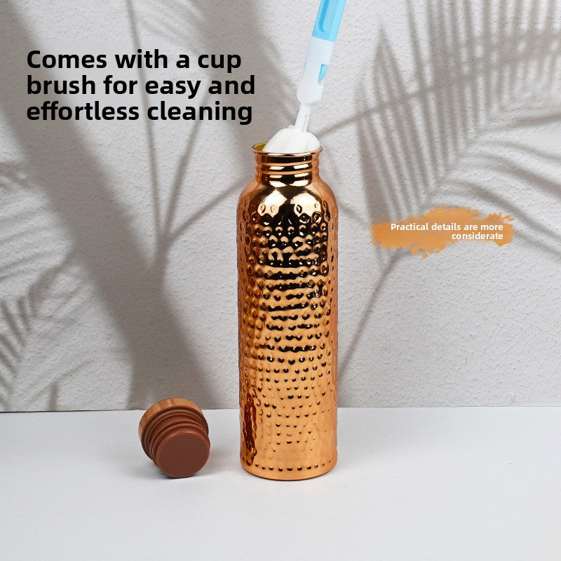 Ayurvedic Hammered Copper Sports Water Bottle