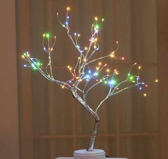 Buy Starry Sky LED Copper Wire Rice Tree Lamp with Color Light