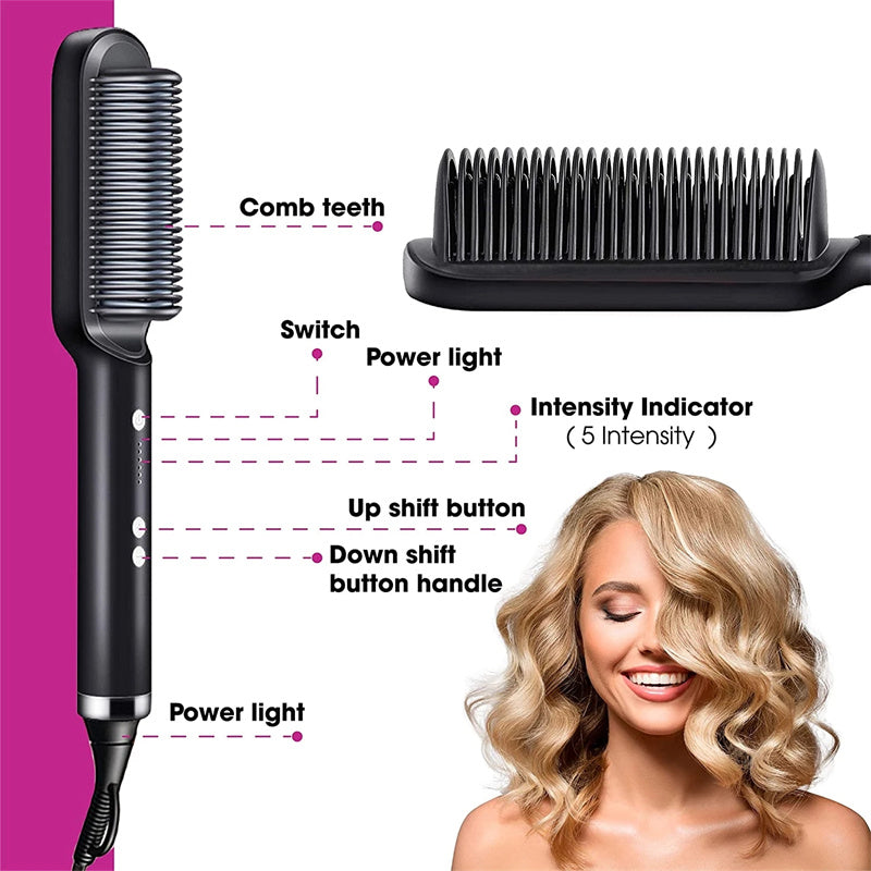 New 2-in-1 Hair Straightener with Negative Ion Curling Tong