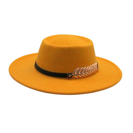 Retro AutumnWinter Wide-Brimmed Wool Jazz Hat for Winter