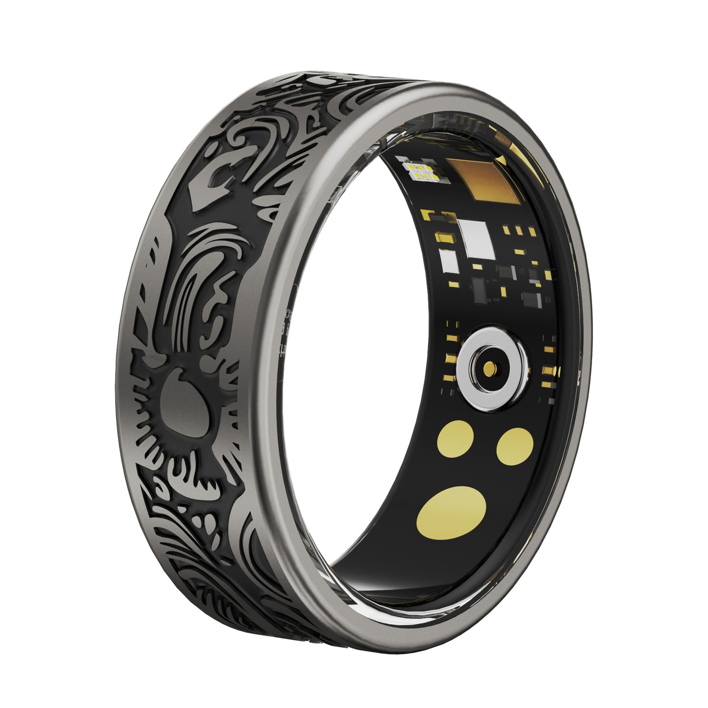 Retro Style Smart Ring – Heart Rate & Blood Pressure Monitor