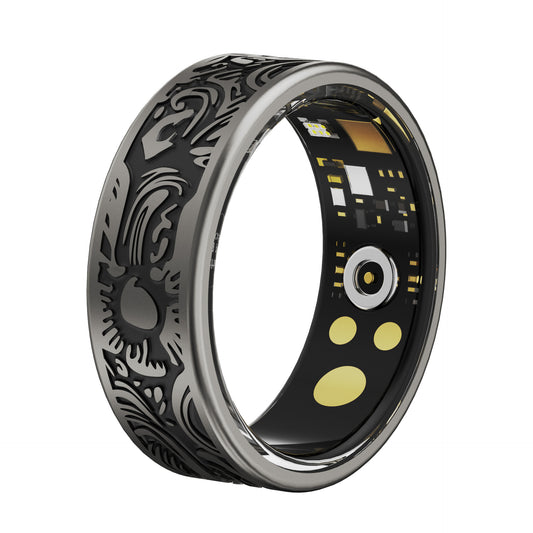 Retro Style Smart Ring – Heart Rate & Blood Pressure Monitor
