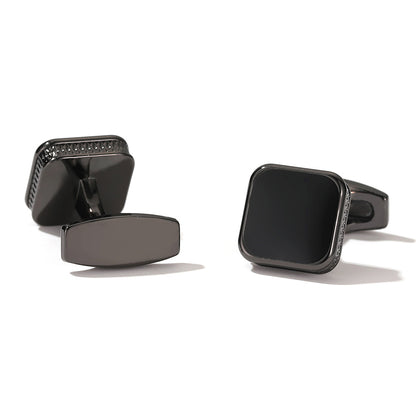 Men’s Fashion Square Drop Oil Cufflinks Available in 4 Colors