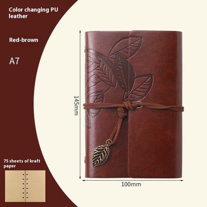 Creative Vintage Leaves Travel Diary Notebook Stationery