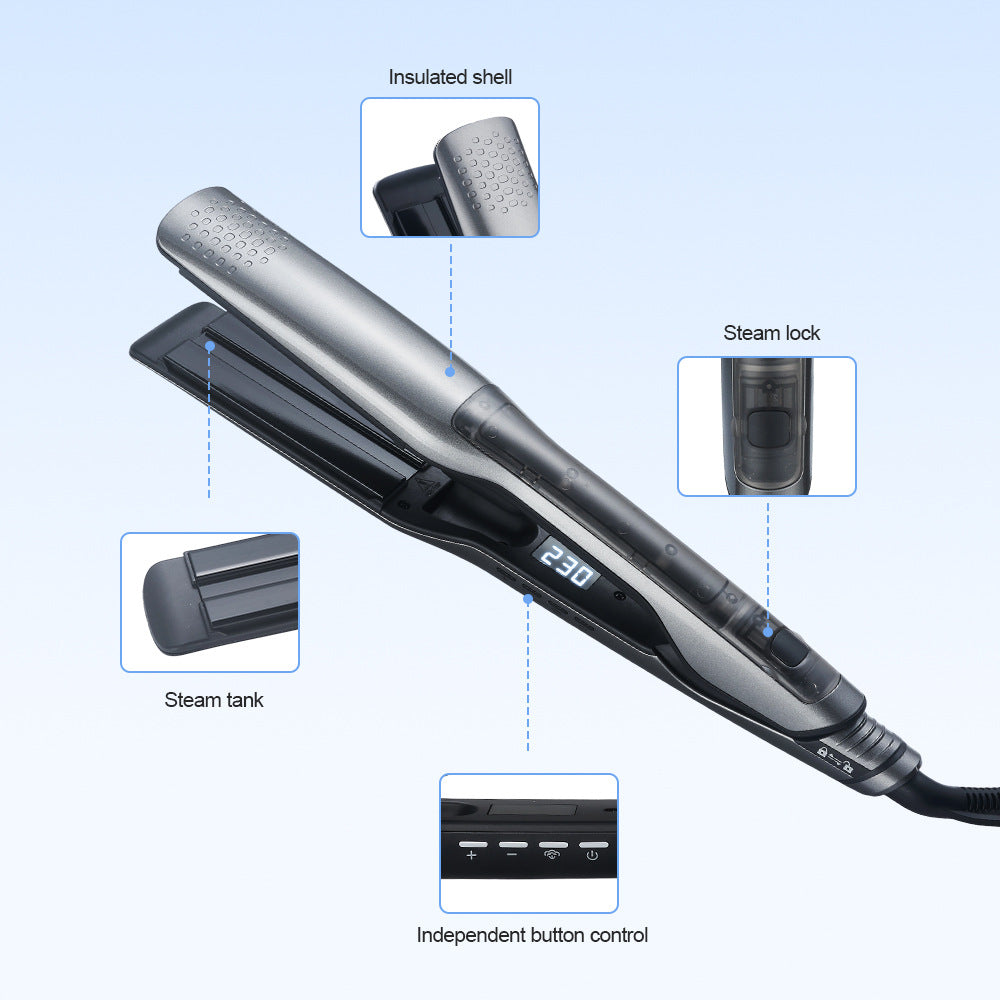 Steam Hair Straightener with Water Tank Salon Finish Look