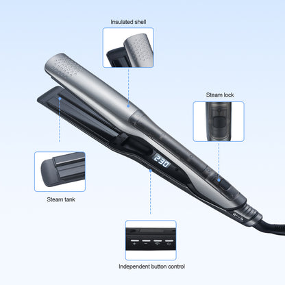 Steam Hair Straightener with Water Tank Salon Finish Look