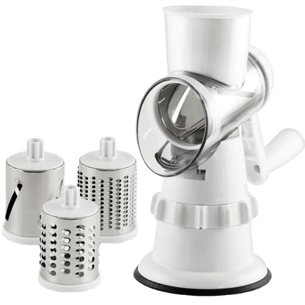 Buy 3-in-1 Vegetable Slicer – Round Chopper, Shredder & Cutter