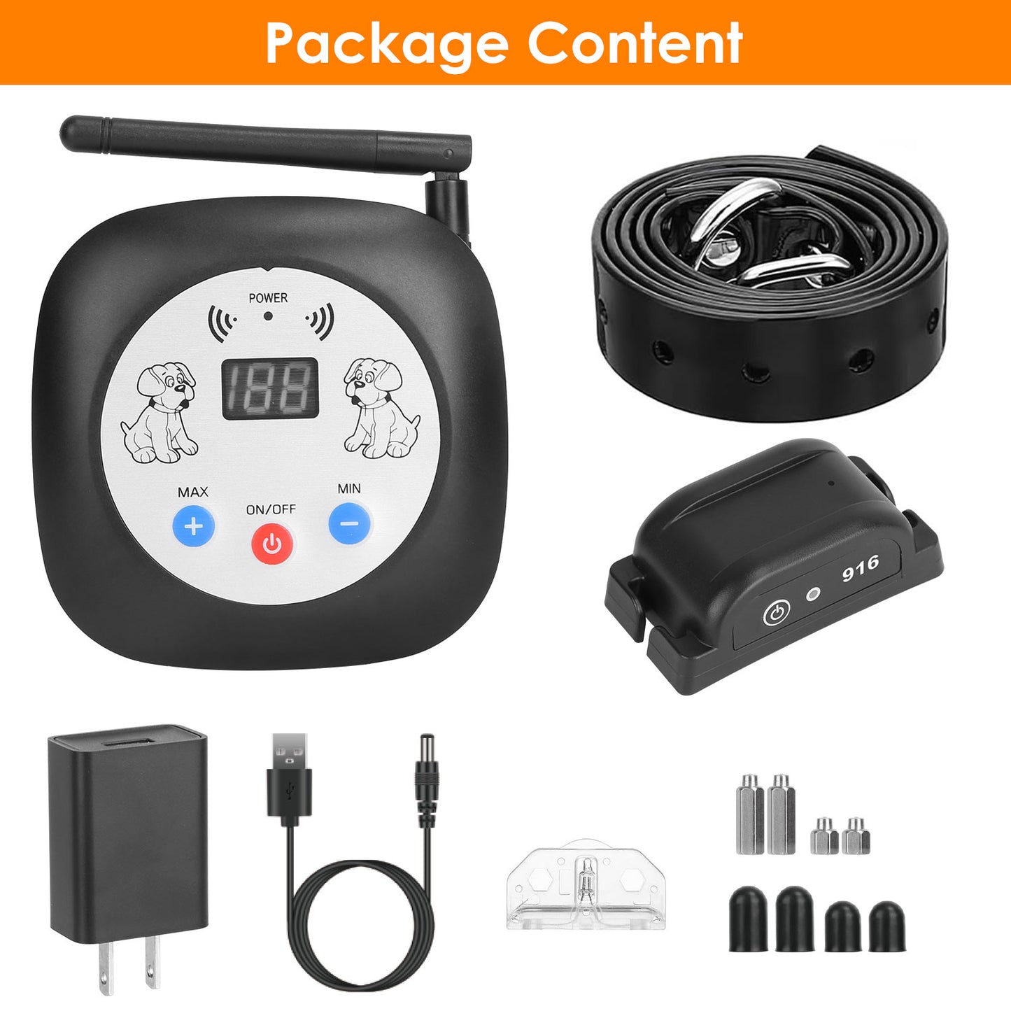 1-Set 328FT Electric Wireless Dog Fence System GPS Collar