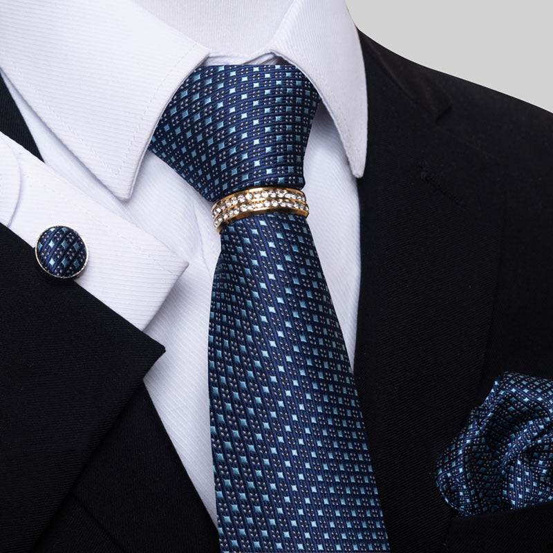 Multi Colored Striped Floral Mens Tie for Formal Party Wear