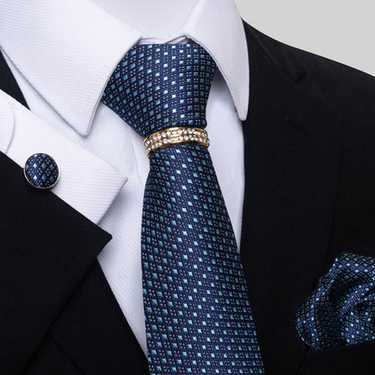 Multi Colored Striped Floral Mens Tie for Formal Party Wear