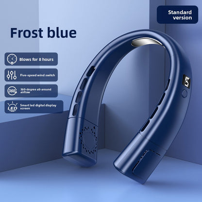 Portable Bladeless Neck Fan with USB Charging and Airflow
