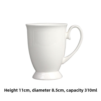 Simple Bone China Coffee Mug  Elegant & Durable Drinkware