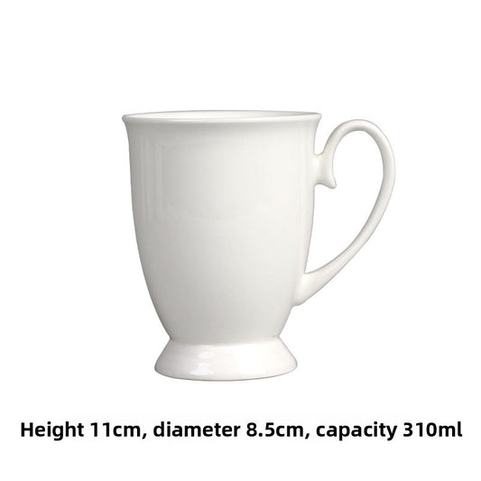 Simple Bone China Coffee Mug  Elegant & Durable Drinkware