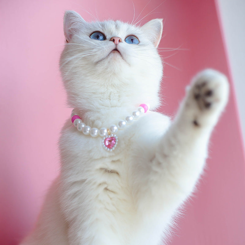 Pet Cat Beads Love Necklace