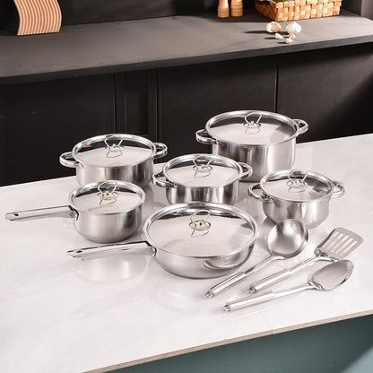 Stainless Steel Cookware Kitchen Pots and Pans Set Durable