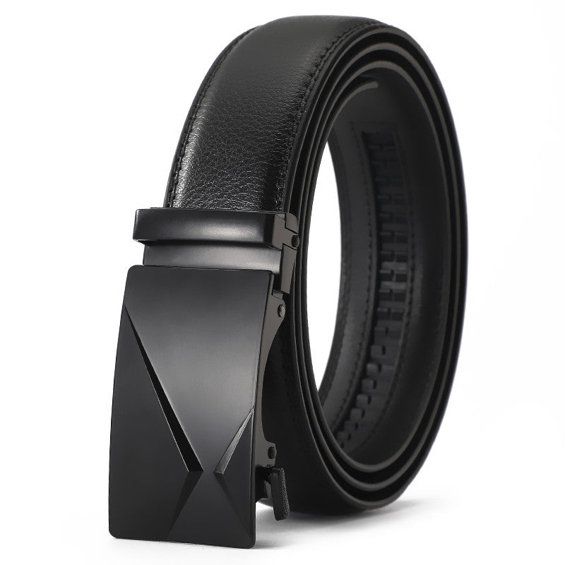 Men’s Genuine Leather Belt Automatic Buckle Stylish & Durable