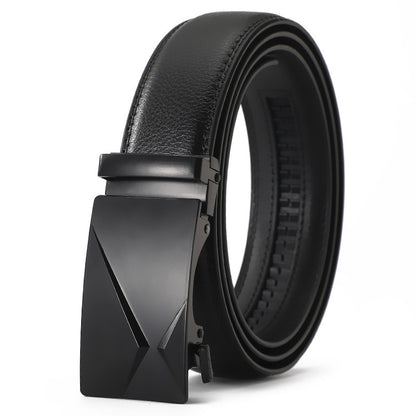 Men’s Genuine Leather Belt Automatic Buckle Stylish & Durable