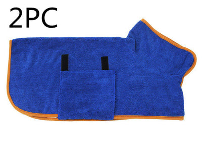 Buy Waist-Wrapped Microfiber Pet Bathrobe Super Absorbent Towel
