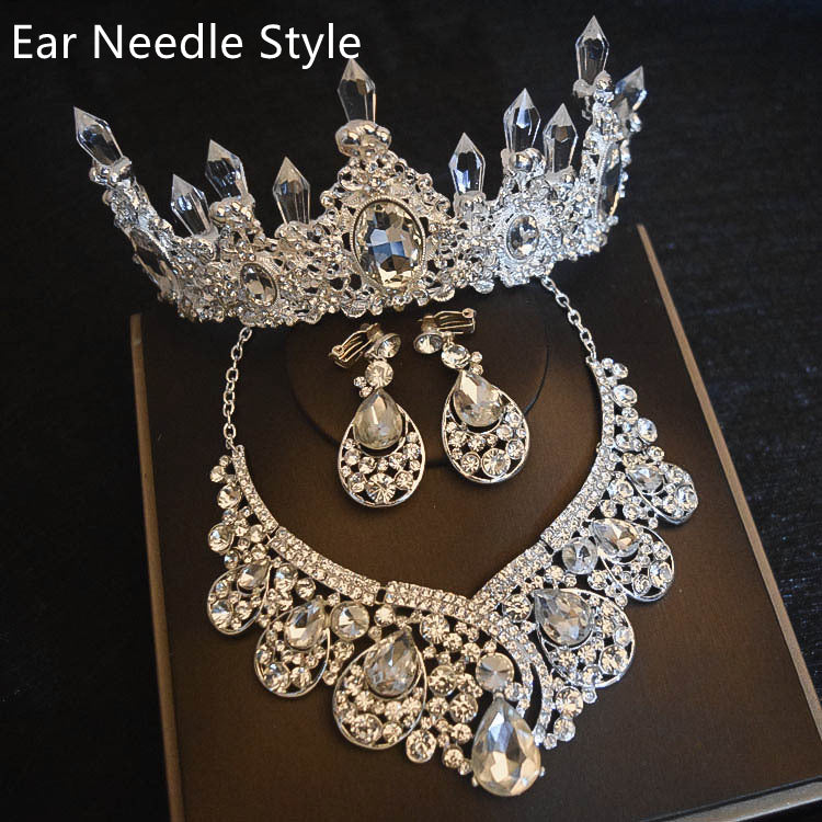 Buy Wedding Accessories Bridal Headdress Crown Necklace Earrings
