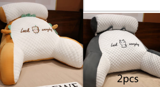 Sofa Fluffy Cushion Triangle Reading Backrest Pillow Comfort