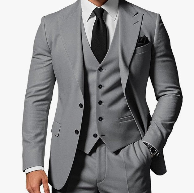New Men’s Three-piece Business Suit – Elegant & Professional