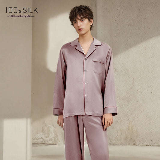 Mumi Heavyweight Silk Pajamas for Men Comfortable Sleepwear
