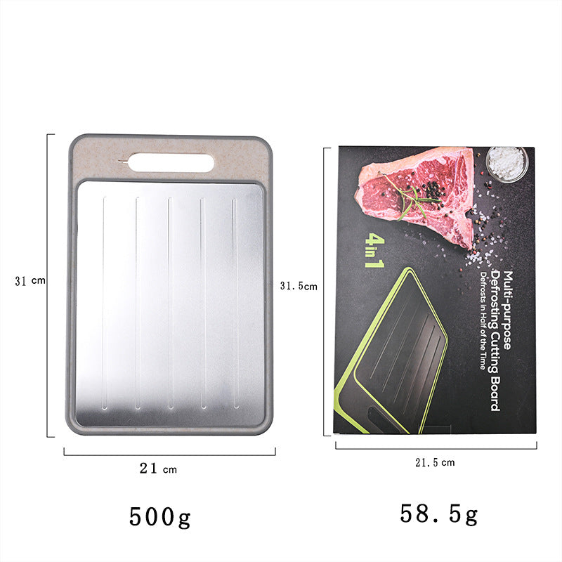 Dual-Sided Aluminum Cutting Board with Knife Sharpener