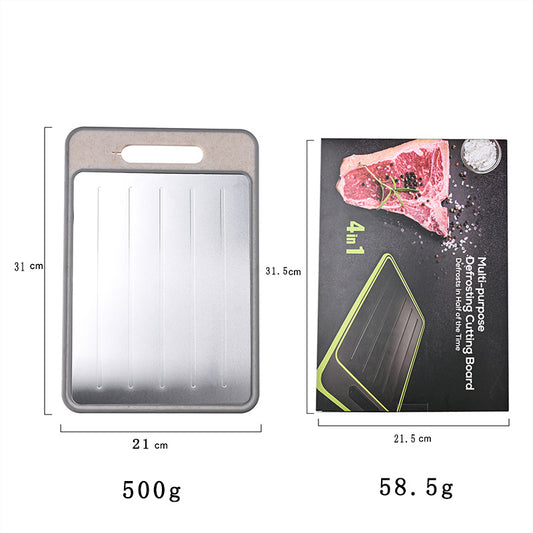 Dual-Sided Aluminum Cutting Board with Knife Sharpener