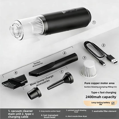 Handheld Cordless Car Vacuum Cleaner Portable Strong Suction
