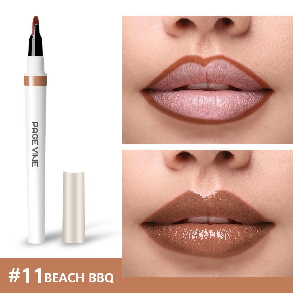 Lip Liner and Gloss Dual Set for Smooth, Long-Lasting Color