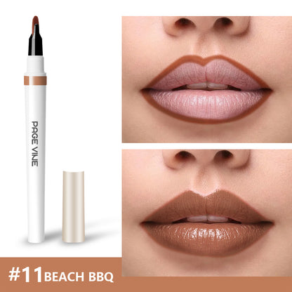 Lip Liner and Gloss Dual Set for Smooth, Long-Lasting Color