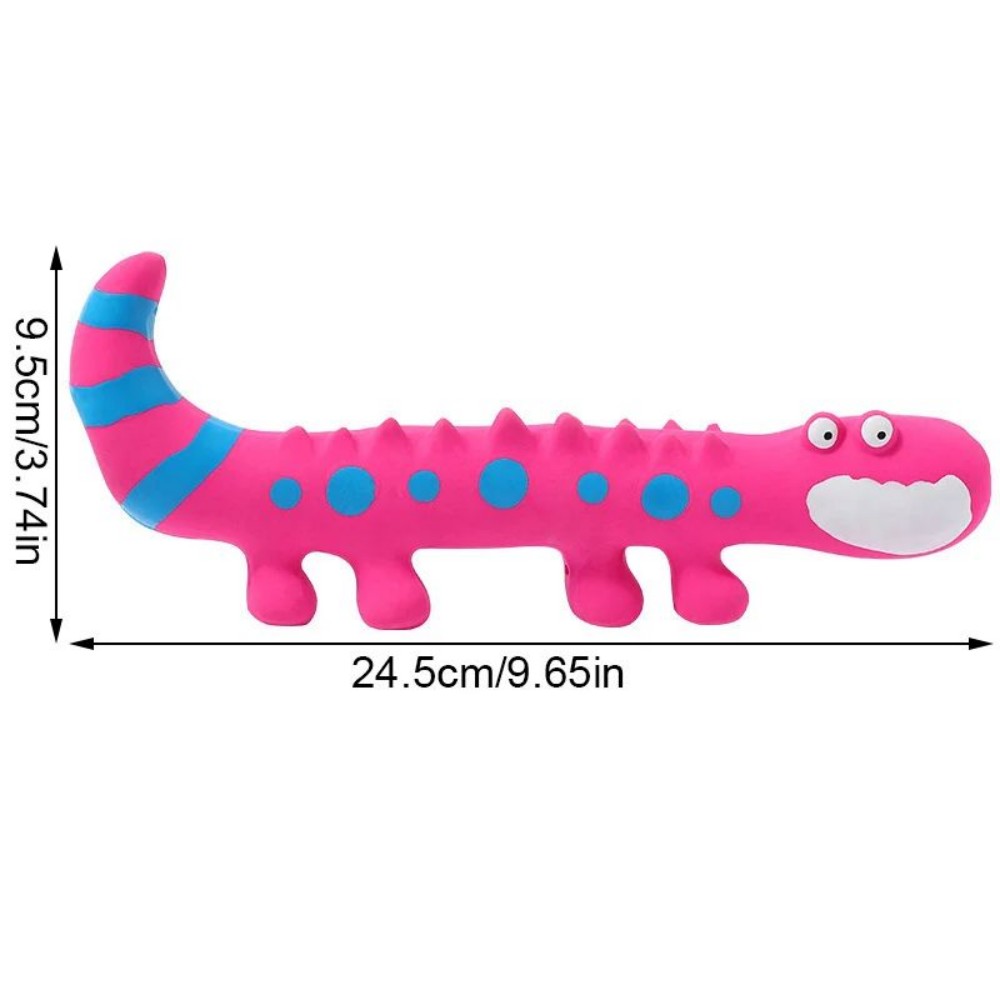 Latex Lizard Squeaky Dog Chew Toy for Small Medium Dogs