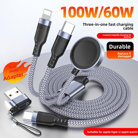 Magnetic Wireless Charger with USB Data Cable for Devices
