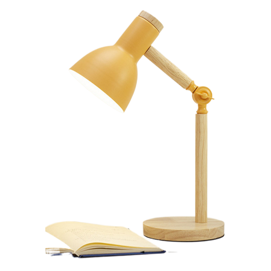 Scandinavian Wood Desk Lamp with Eye Protection for Study