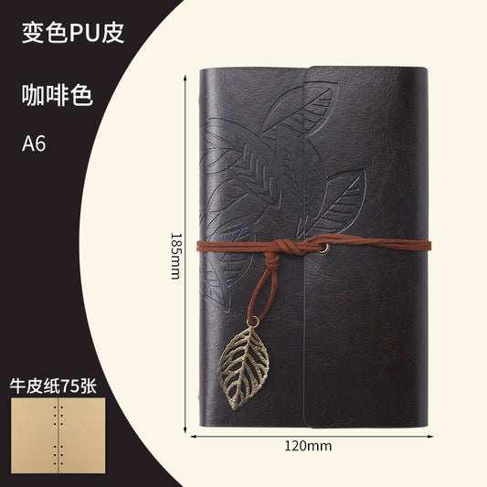 Creative Vintage Leaves Travel Diary Notebook Stationery