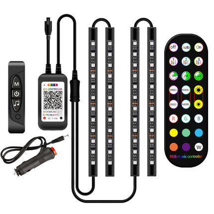 LED Car Interior Light Ambient Lamp with RGB Music Control