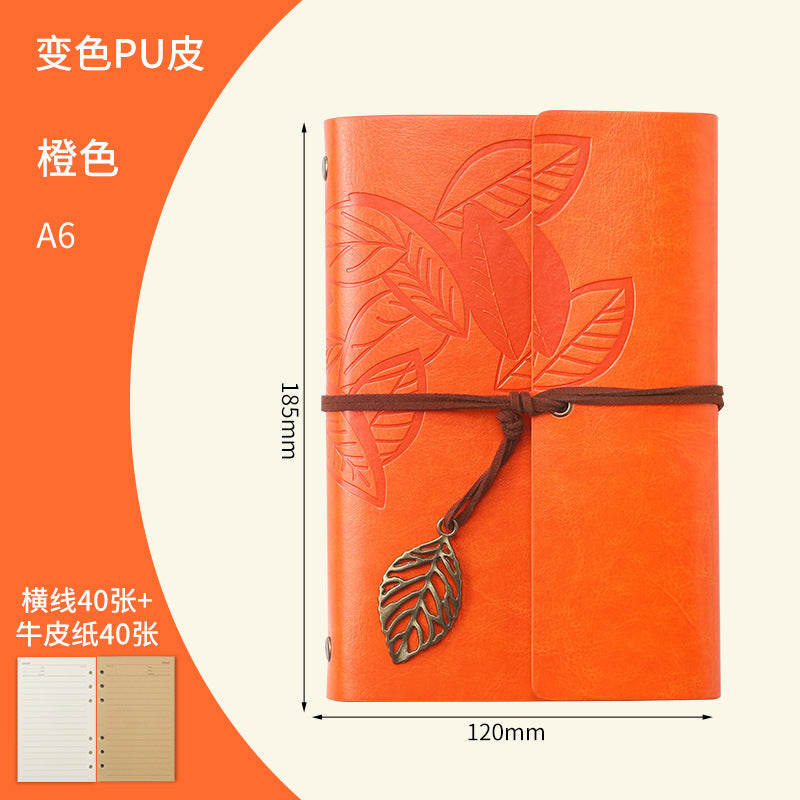 Creative Vintage Leaves Travel Diary Notebook Stationery