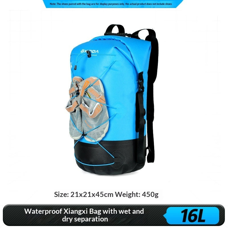 Stream-Tracking Backpack Waterproof Dry Wet Separation Bag