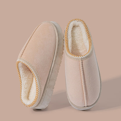 Women's Cotton Lace-Up Slippers Comfortable Daily Home Wear