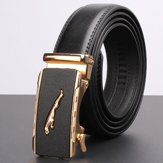 Men’s Genuine Leather Belt Automatic Buckle Stylish & Durable