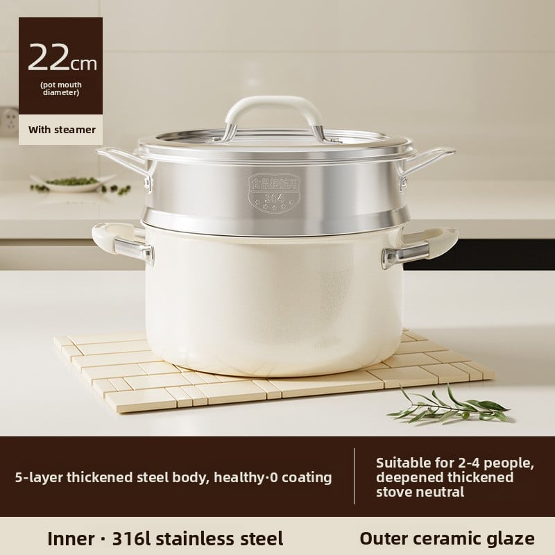 Stainless Steel Soup Pot for Daily Cooking and Kitchen Use