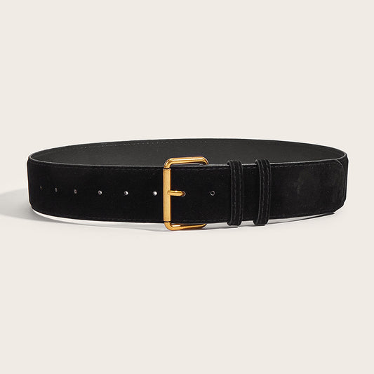 Buy Womens Wide Suede Belt High-End Minimalist Fashion Style