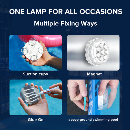 SANSI IP68 Waterproof RGB Pool Light Rechargeable LED Lamp