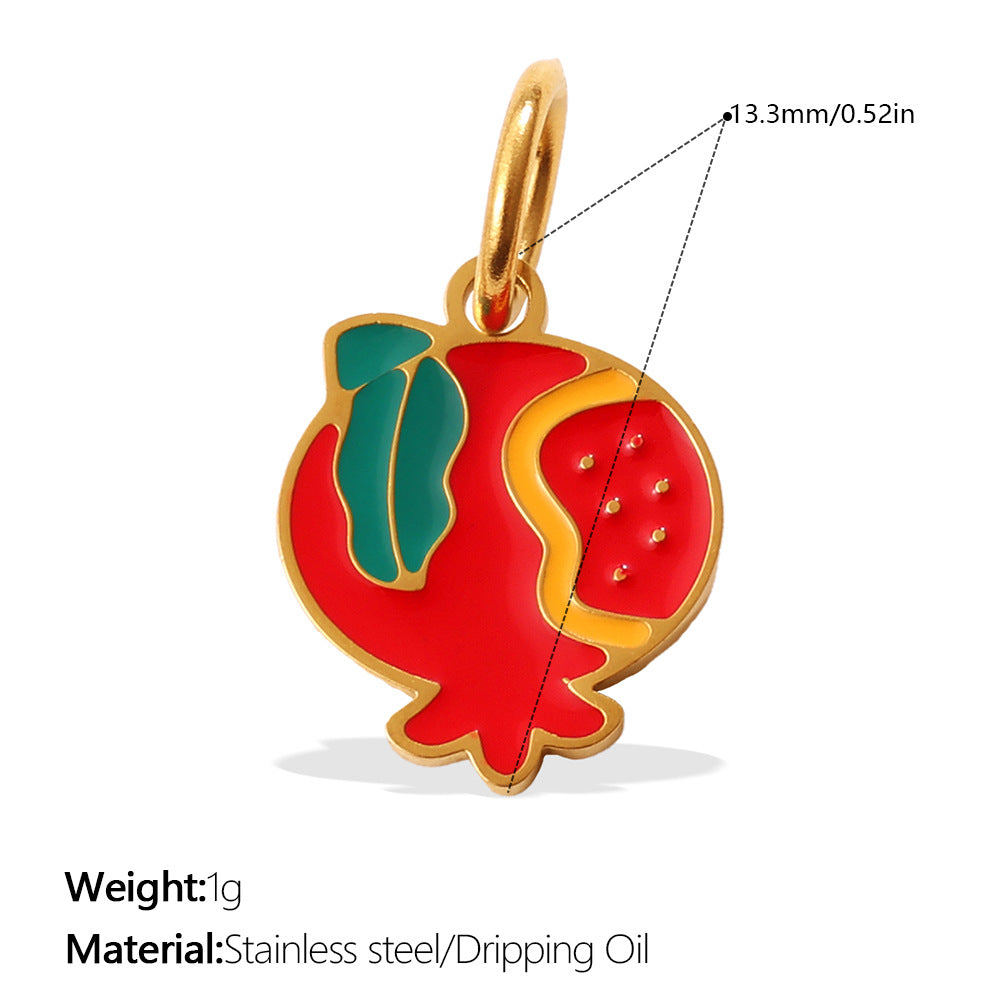 Colorful Drip-Oil Pendant Stylish Necklace Designed for Women