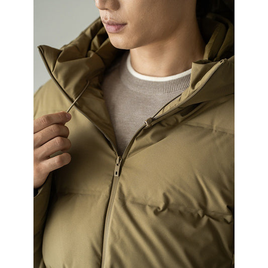 Men’s Short Hooded Down Jacket – Stylish, Windproof & Warm