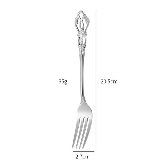 Gold Plated Stainless Steel Spoon Western Dinnerware Set